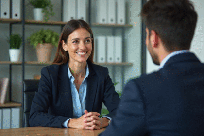 Coach femme attentive lors d'une séance de coaching professionnel