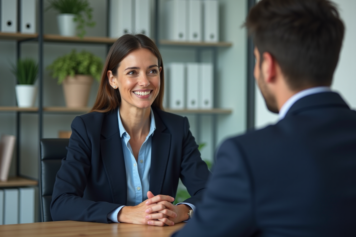 Coach femme attentive lors d'une séance de coaching professionnel