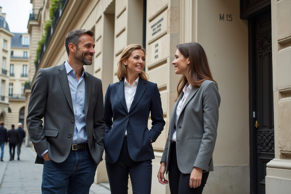 Groupe de professionnels devant le Conseil supérieur de l audiovisuel