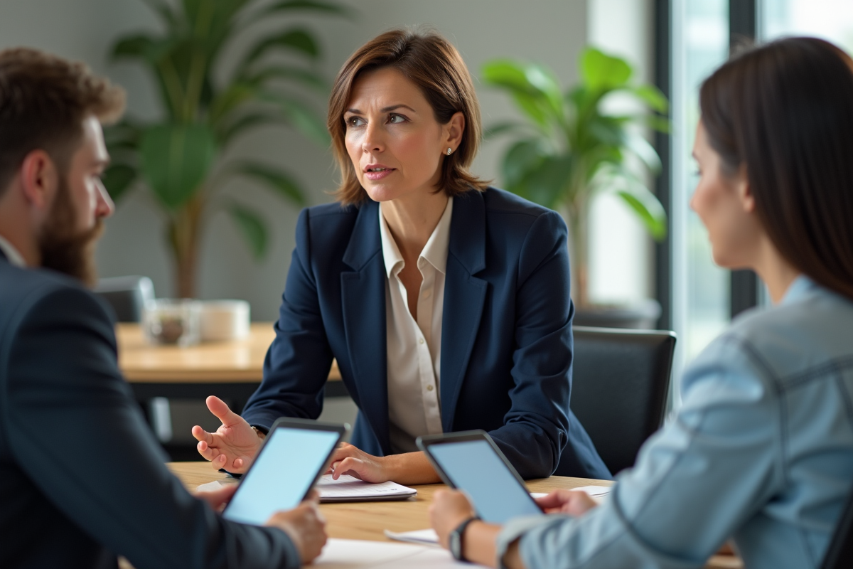 Femme en formation social selling en réunion professionnelle